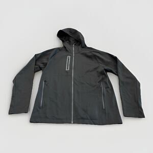 The North Face Mens Canyon Flats Fleece Full Zip Hooded Jacket L Company Logo